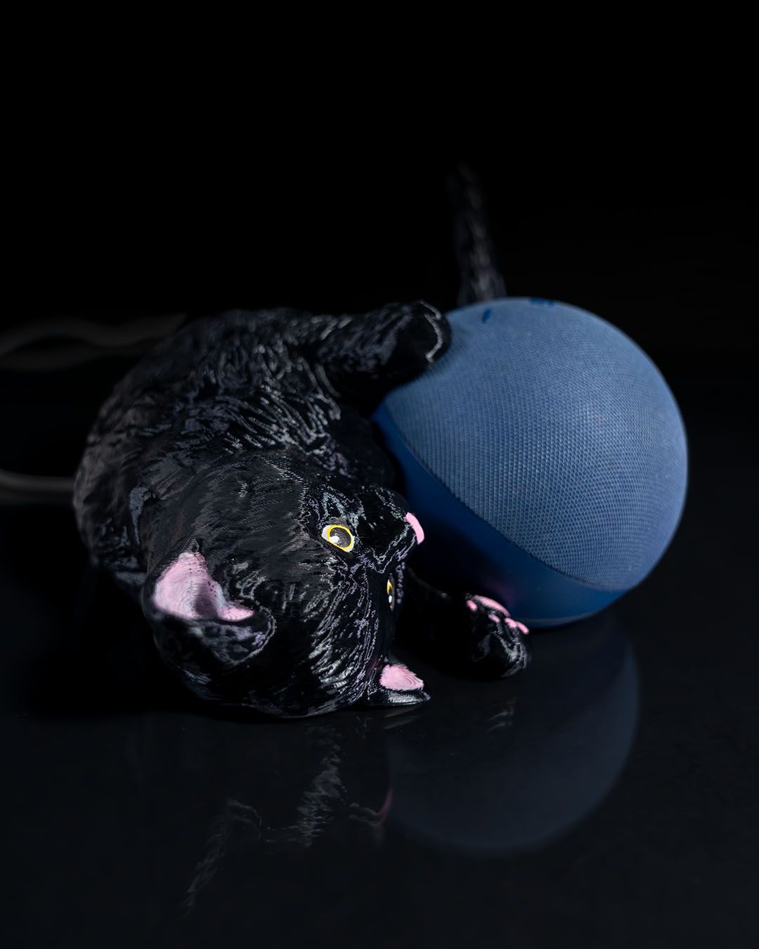Cat and Yarn Echo Dot Holder
